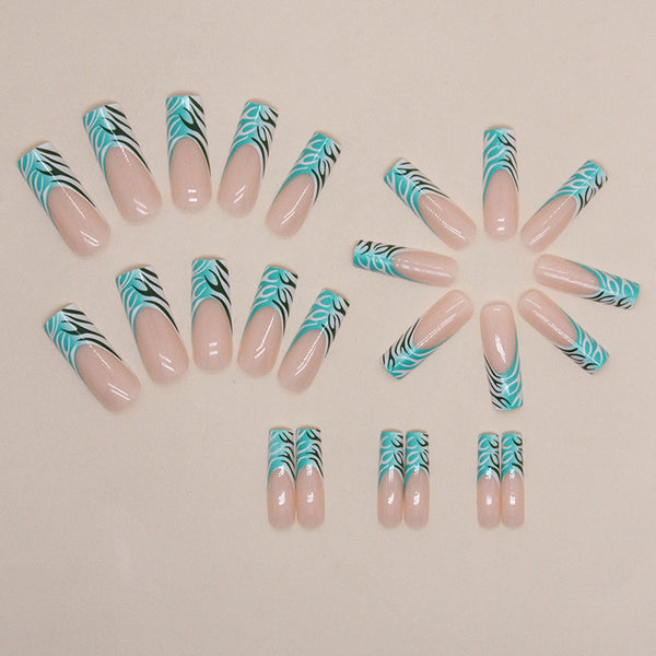 12 Sizes-24 Pcs Press On Nails G008