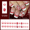 12 Sizes-24 Pcs Press On Nails C1253