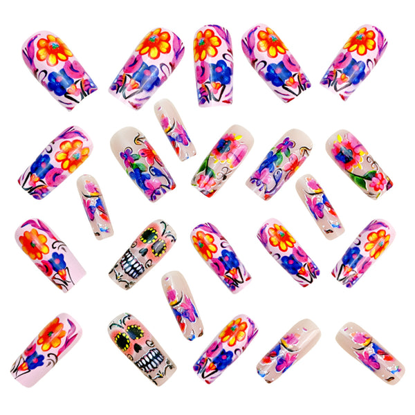 12 Sizes-24 Pcs Press On Nails Y1111