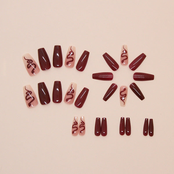 12 Sizes-24 Pcs Press On Nails W1682