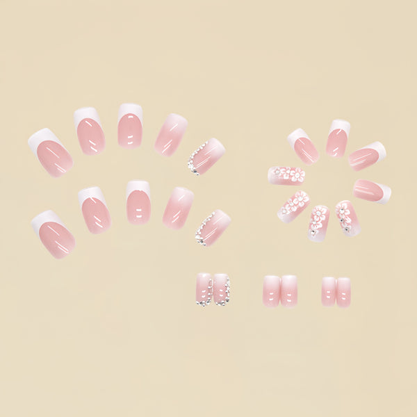 12 Sizes-24 Pcs Press On Nails D017