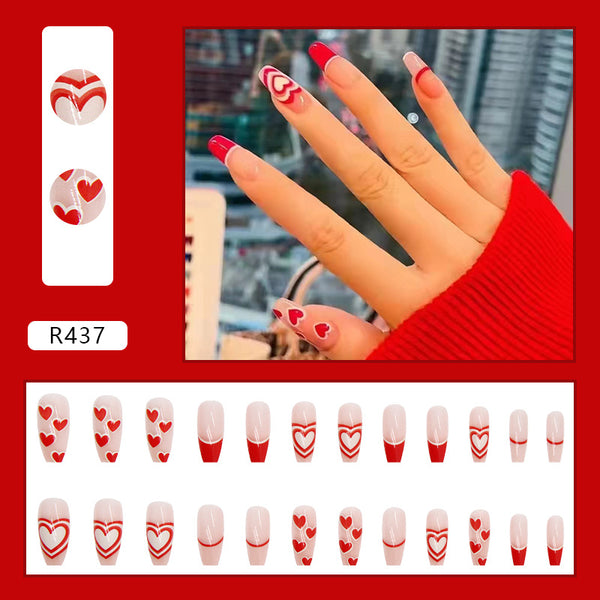 12 Sizes-24 Pcs Press On Nails R402