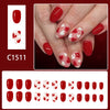 12 Sizes-24 Pcs Press On Nails C1511