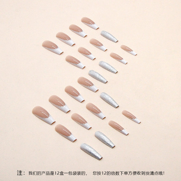 12 Sizes-24 Pcs Press On Nails W411