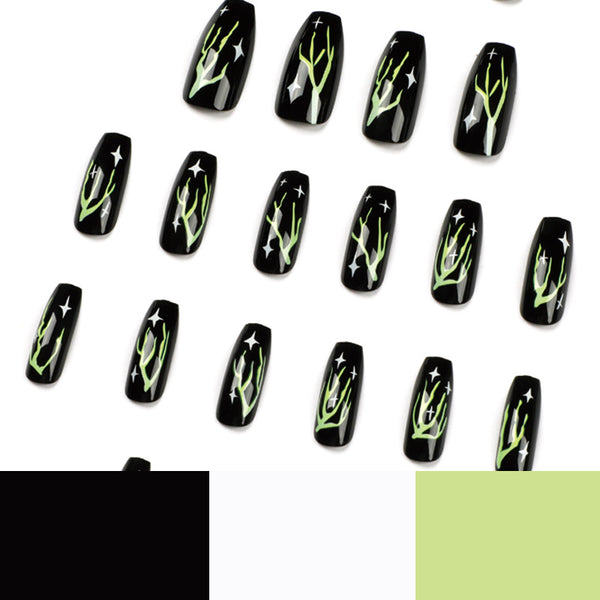 12 Sizes-24 Pcs Press On Nails JP1187