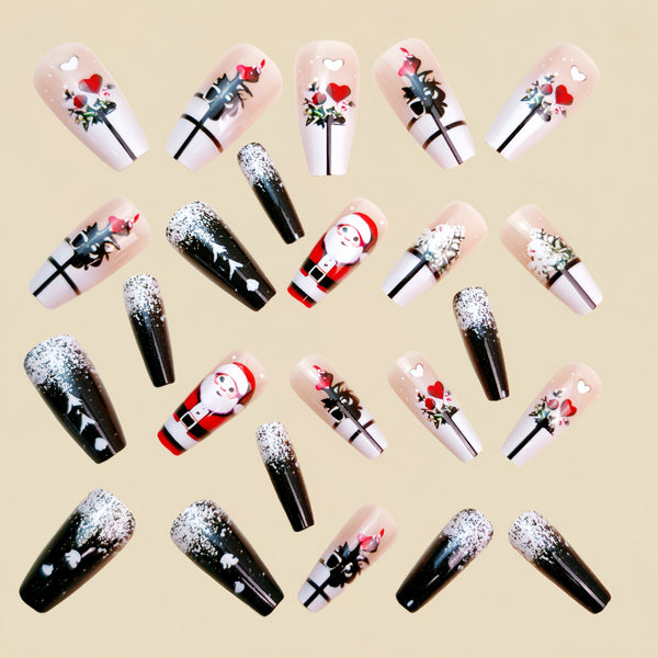 12 Sizes-24 Pcs Press On Nails Y1284