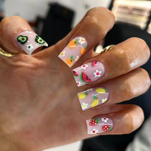 12 Sizes-24 PcsPress On Nails C354