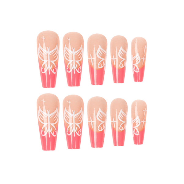 12 Sizes-24 Pcs Press On Nails JP1617