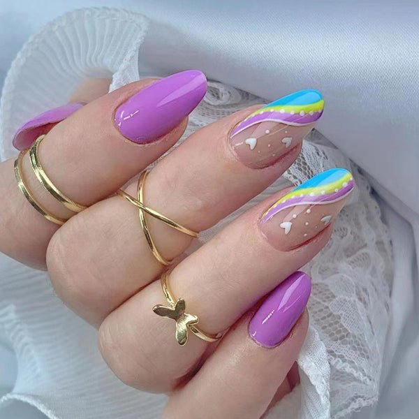 12 Sizes-24 Pcs Press On Nails W405