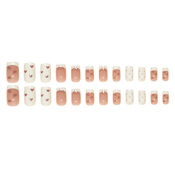 12 Sizes-24 Pcs Press On Nails R863
