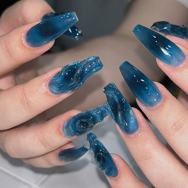 12 Sizes-24 Pcs Press On Nails W1761