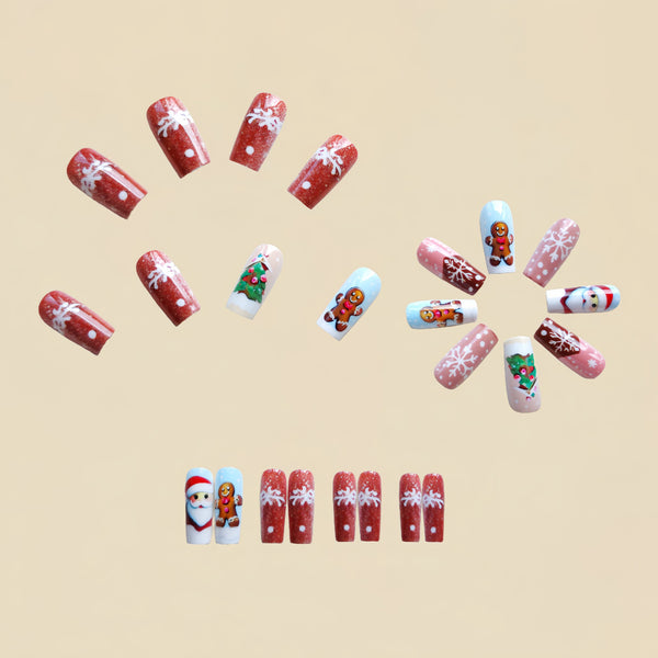 12 Sizes-24 Pcs Press On Nails Y1216