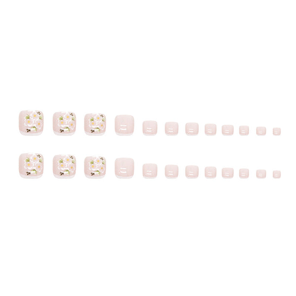 12 Sizes-24 Pcs Press On Nails F054