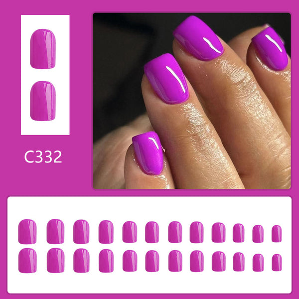 12 Sizes-24 Pcs Press On Nails C332