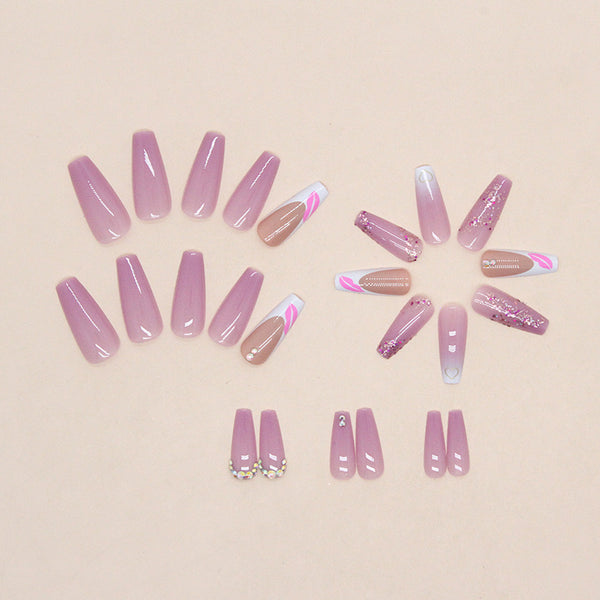 12 Sizes-24 Pcs Press On Nails Z705