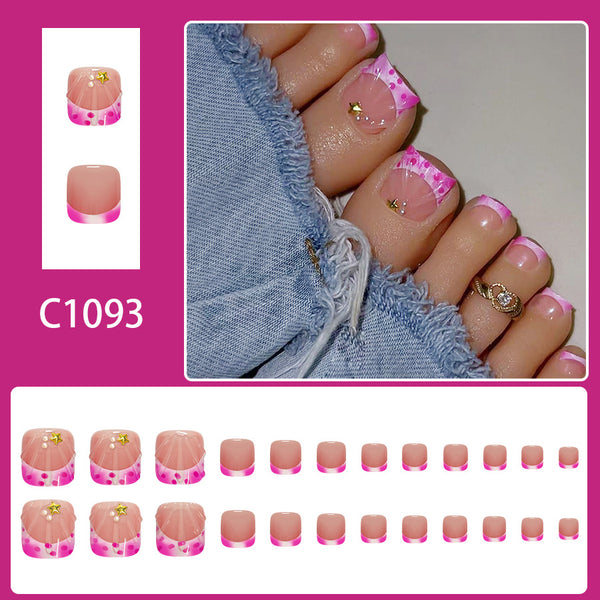 12 Sizes-24 Pcs Press On Nails C1093