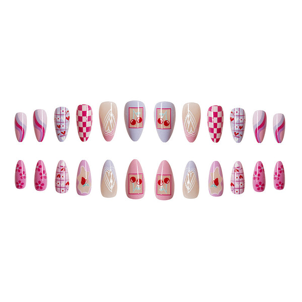 12 Sizes-24 PcsPress On Nails C236