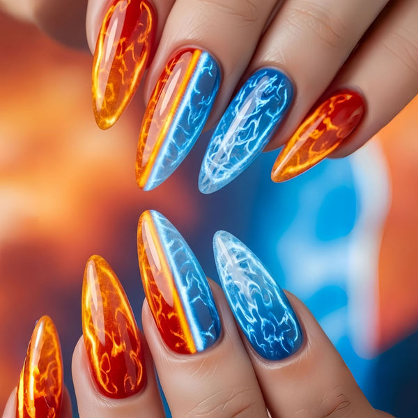 12 Sizes-24 Pcs Press On Nails Y1504
