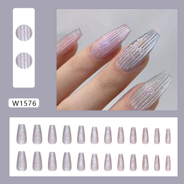 12 Sizes-24 Pcs Press On Nails W1576