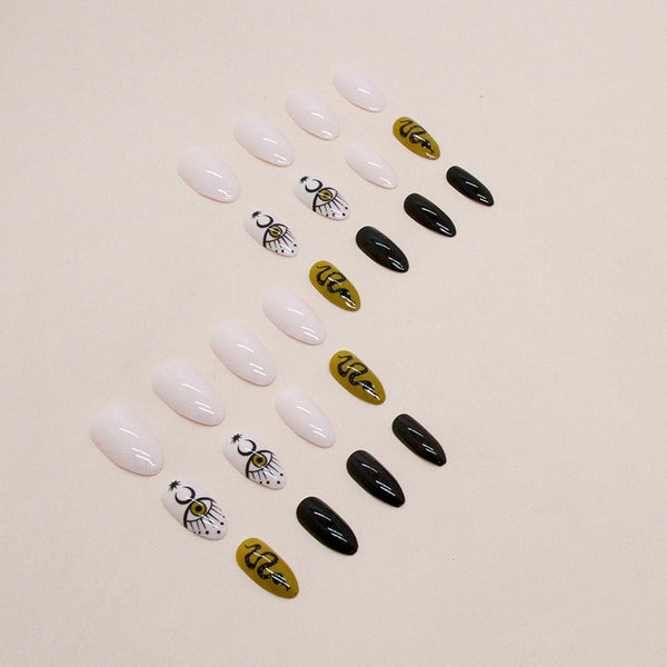 12 Sizes-24 Pcs Press On Nails W1022