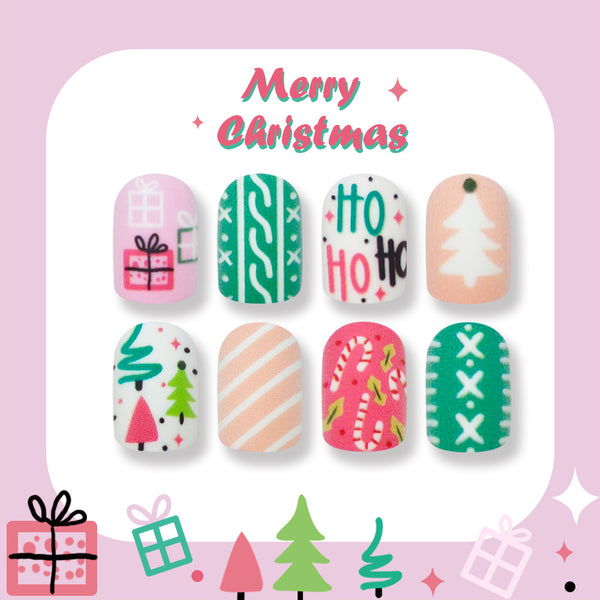 12 Sizes-24 Pcs Press On Nails MX088