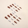 12 Sizes-24 Pcs Press On Nails Z616