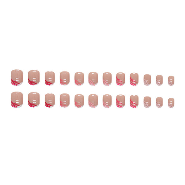 12 Sizes-24 Pcs Press On Nails W984