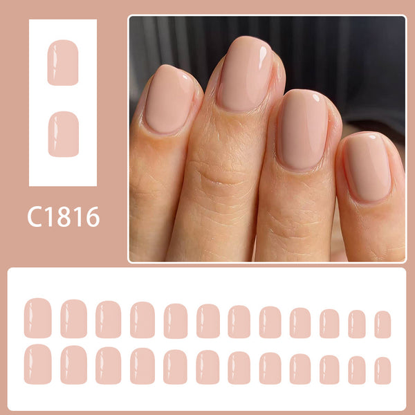 12 Sizes-24 Pcs Press On Nails C1816