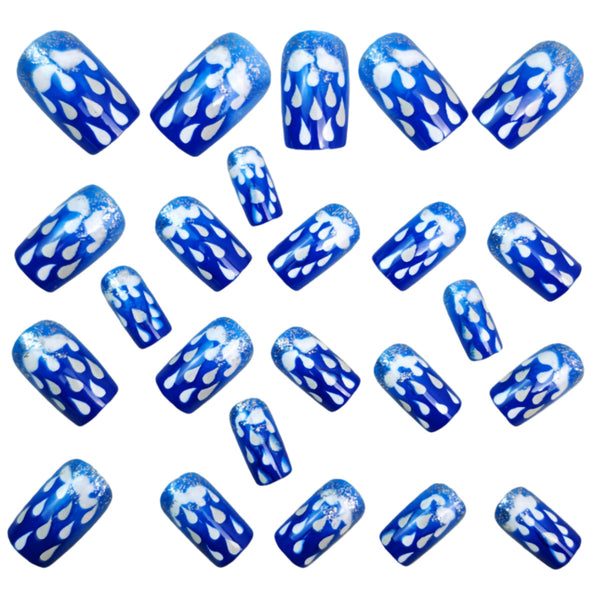 12 Sizes-24 Pcs Press On Nails Y1763