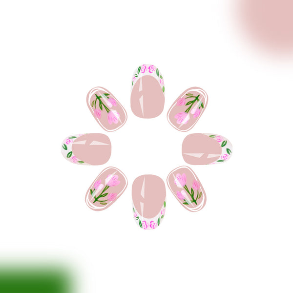 12 Sizes-24 Pcs Press On Nails C846