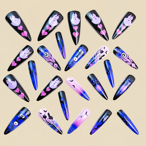 12 Sizes-24 Pcs Press On Nails Y846