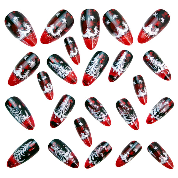 12 Sizes-24 Pcs Press On Nails Y1270