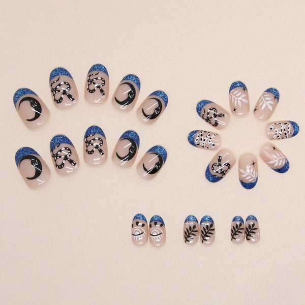 12 Sizes-24 Pcs Press On Nails W1149