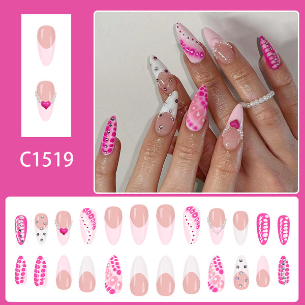12 Sizes-24 Pcs Press On Nails C1519