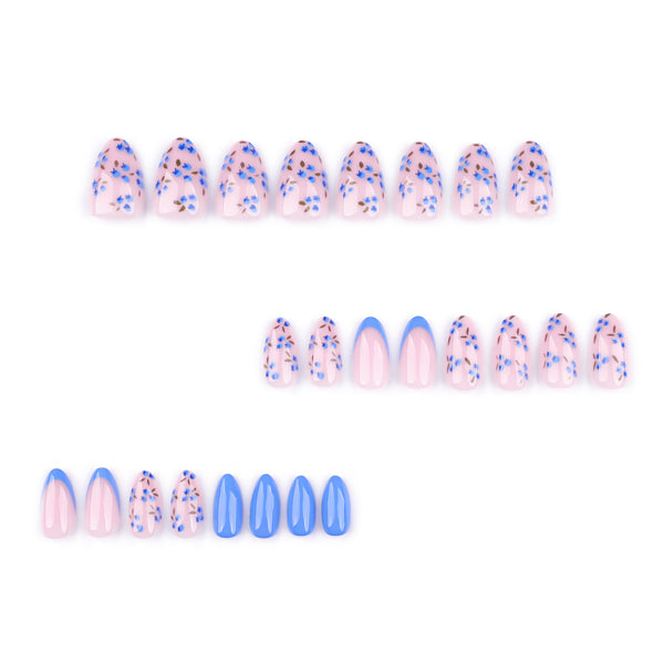 12 Sizes-24 Pcs Press On Nails JP3711