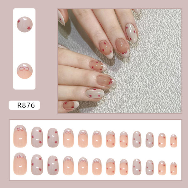 12 Sizes-24 Pcs Press On Nails R876