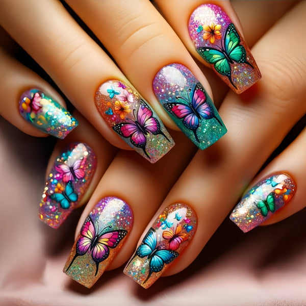 12 Sizes-24 Pcs Press On Nails Y649
