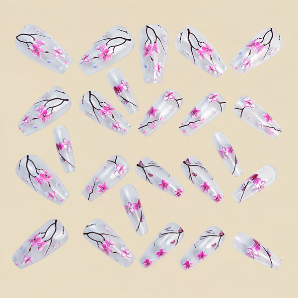 12 Sizes-24 Pcs Press On Nails Y1994