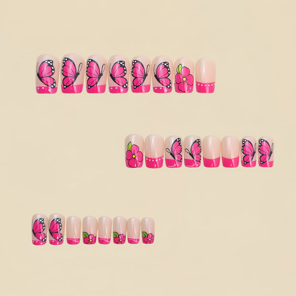 12 Sizes-24 Pcs Press On Nails Y1137