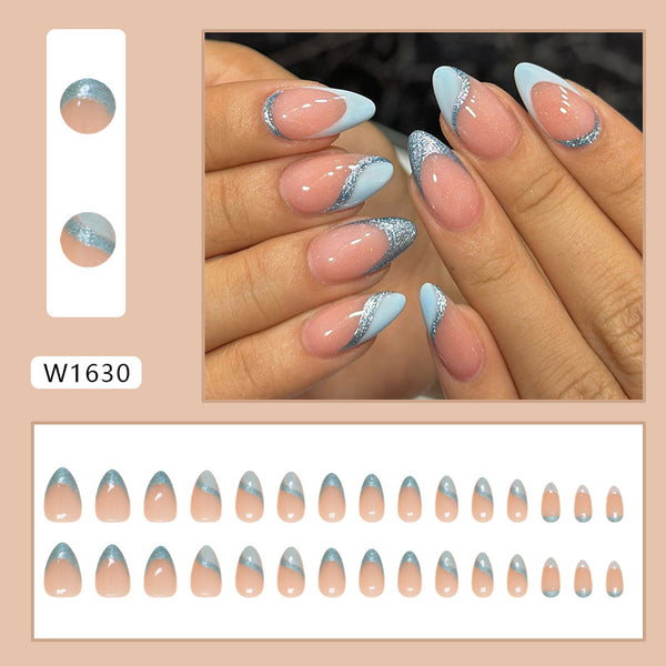 12 Sizes-24 Pcs Press On Nails W1630