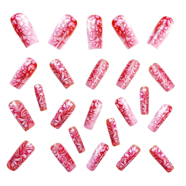 12 Sizes-24 Pcs Press On Nails Y650