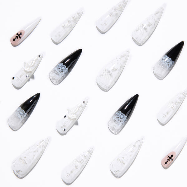 12 Sizes-24 Pcs Press On Nails JP4353