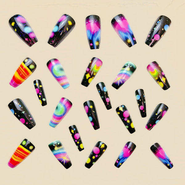 12 Sizes-24 Pcs Press On Nails Y588