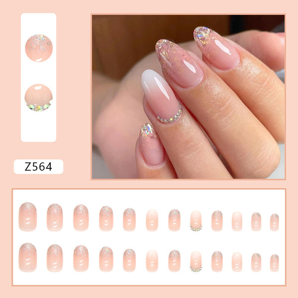12 Sizes-24 Pcs Press On Nails Z564