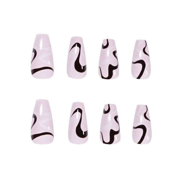 12 Sizes-24 Pcs Press On Nails JP1425