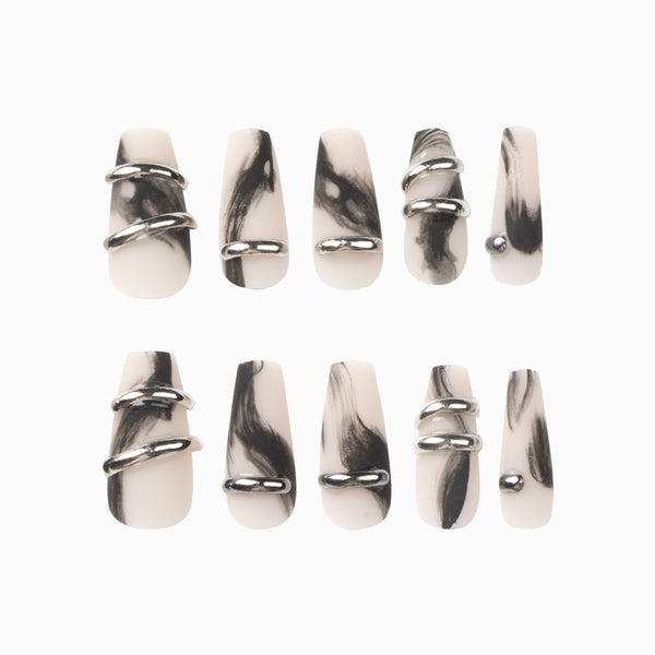 12 Sizes-24 Pcs Press On Nails JP2613