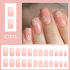 12 Sizes-24 Pcs Press On Nails C1015