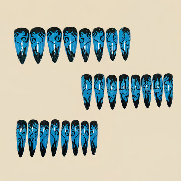12 Sizes-24 Pcs Press On Nails Y1525