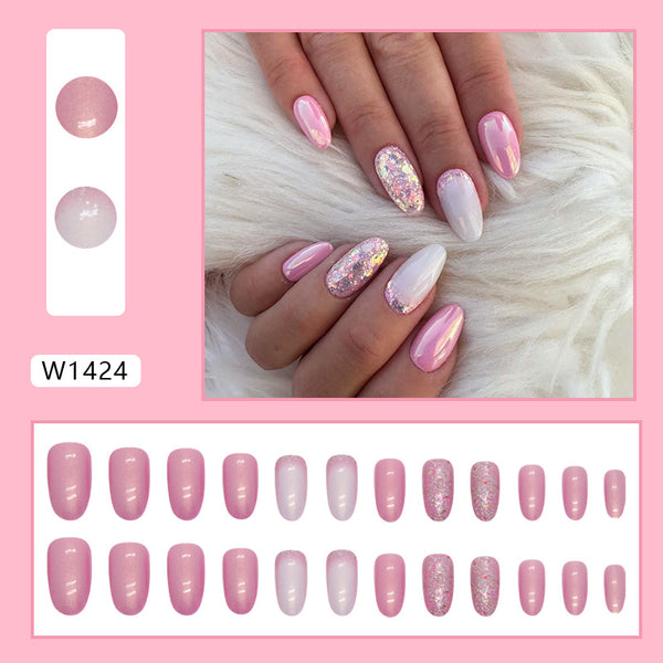 12 Sizes-24 Pcs Press On Nails W1424