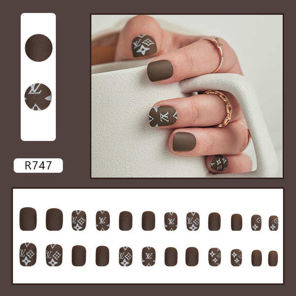 12 Sizes-24 Pcs Press On Nails R721